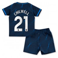 Dječji Nogometni Dres Chelsea Ben Chilwell #21 Gostujuci 2023-24 Kratak Rukav (+ Kratke hlače)